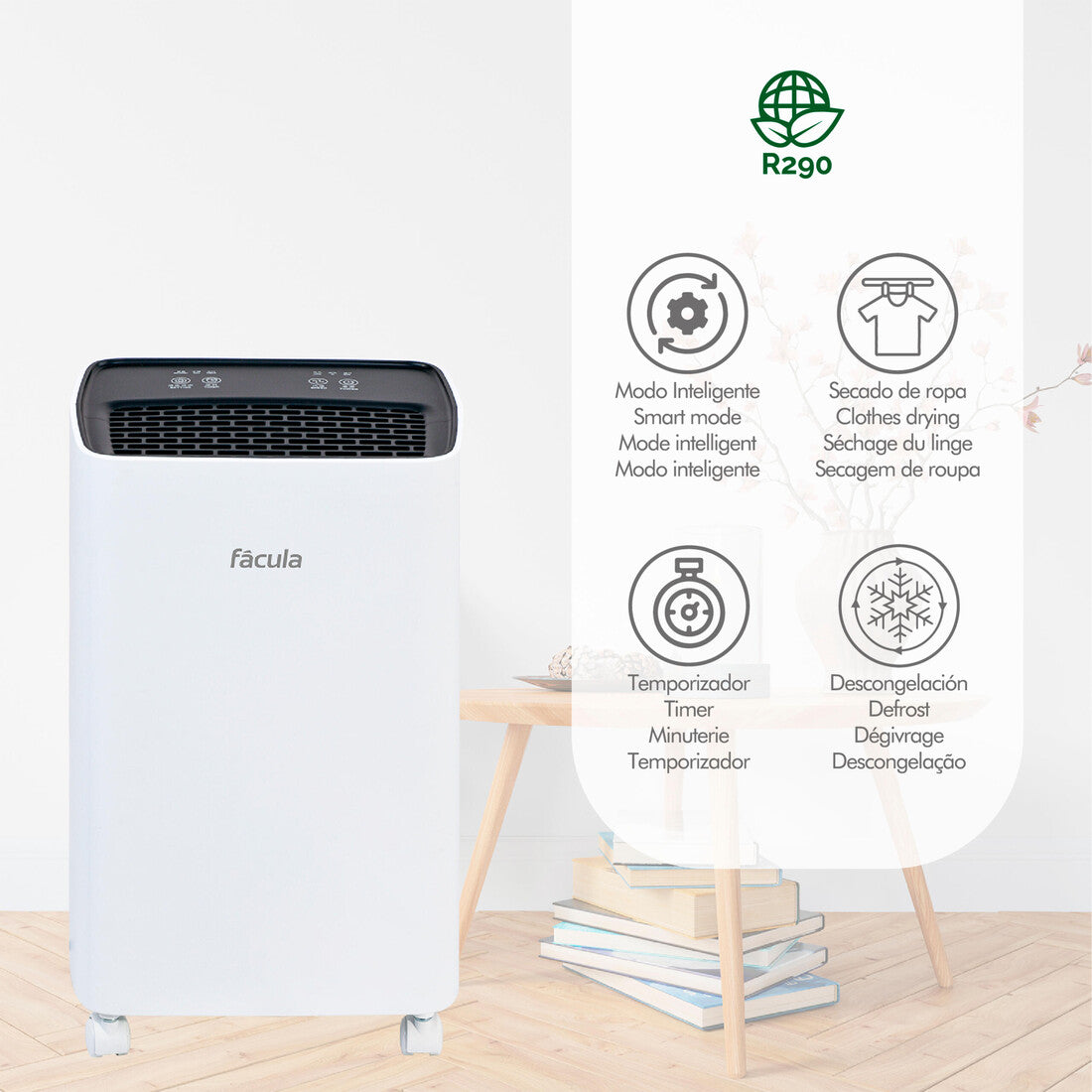 DESH20F DESHUMIDIFICADOR 20L DEPOSITO 5,5L SIROCO FACULA