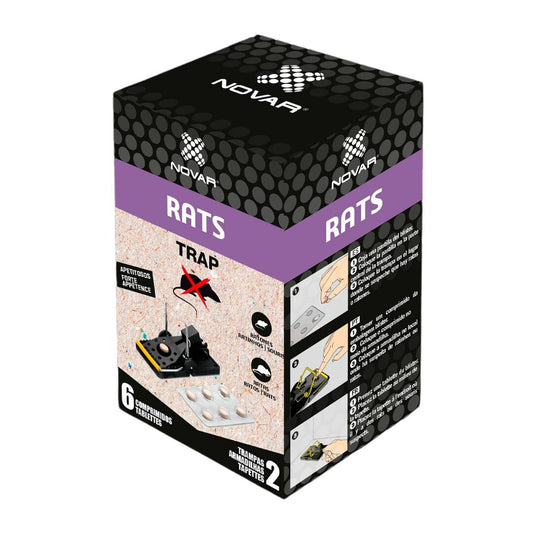 4045 PACK TRAMPA RATONES + 6 CEBOS EN PASTILLA NOVAR