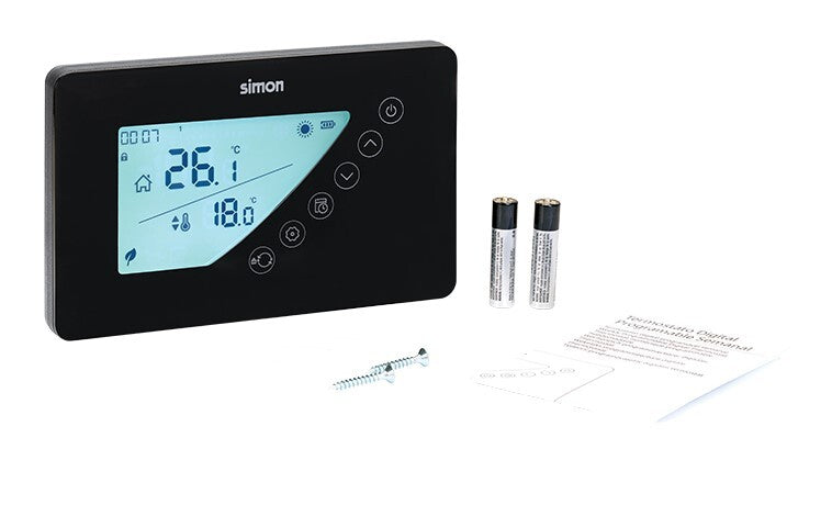 AF521103 TERMOSTATO DIGITAL PROGRAMABLE SEMANAL NEGRO SIMON
