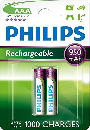 2 x PILA RECARGABLE AAA PHILIPS