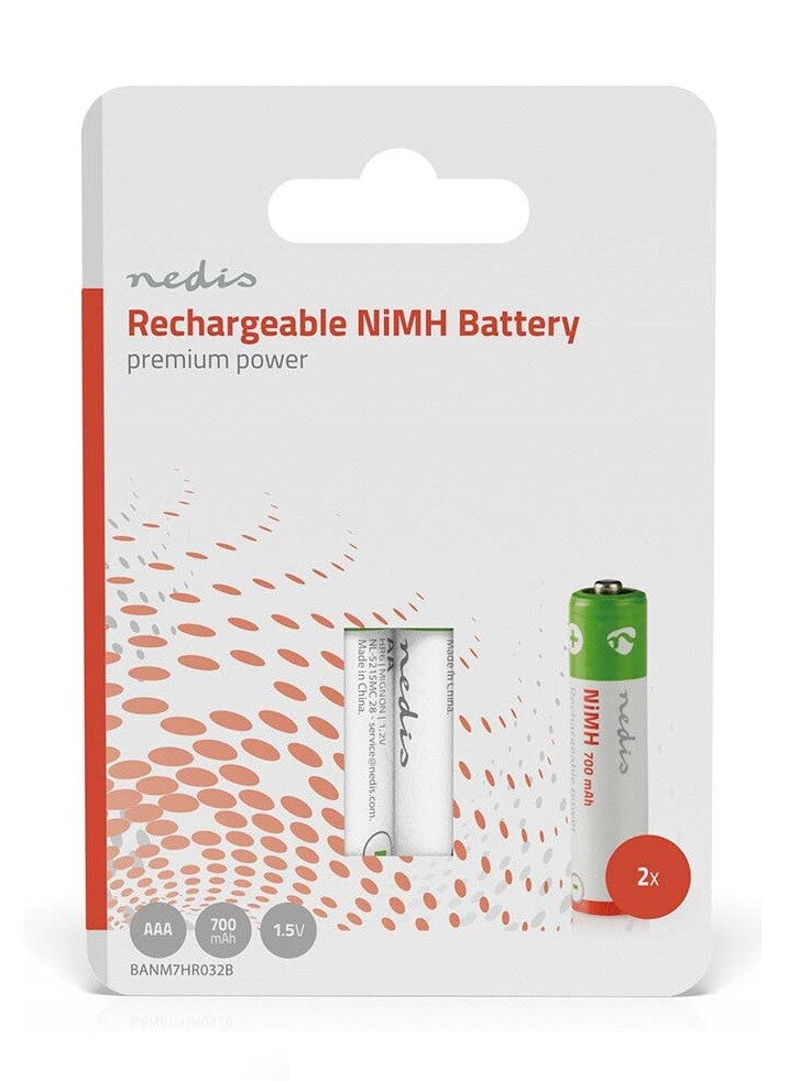 BANM7HR032B BL 2ud PILA RECARGABLE R3 AAA NI-Mh