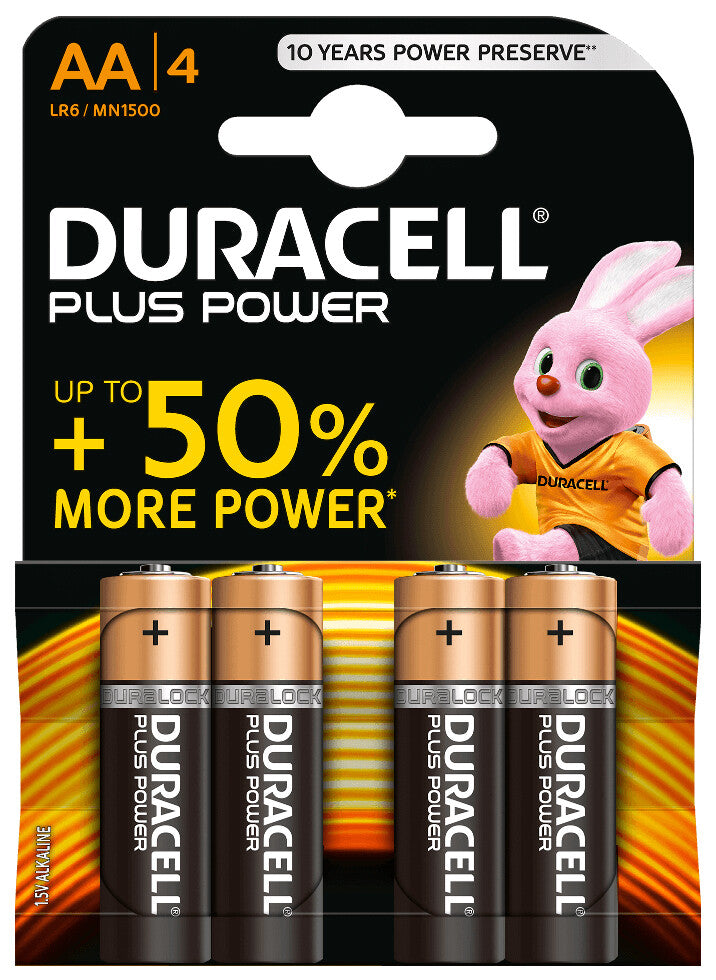 4 x PILA ALCALINA LR06 AA DURACELL PLUS