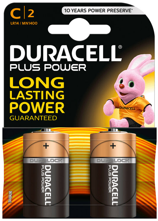 2 x PILA ALCALINA LR14 C DURACELL PLUS