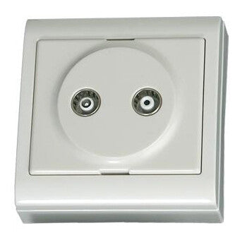 0200500 TV-FM AUFPUTZDURCHGANGSDOSE WEISS