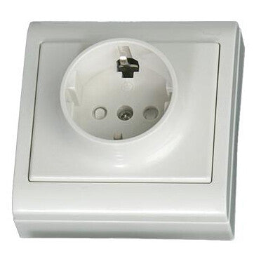 0200498 BASE SCHUKO DE SUPERFICIE BLANCA