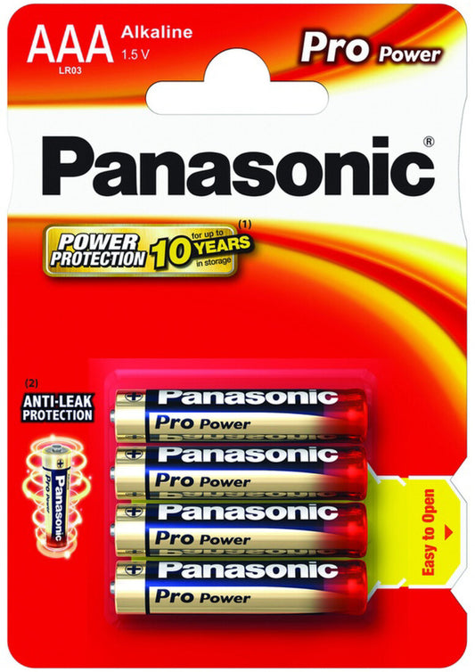 4 x PILA ALCALIN LR03 AAA PANASONIC PRO POWER 1.5V