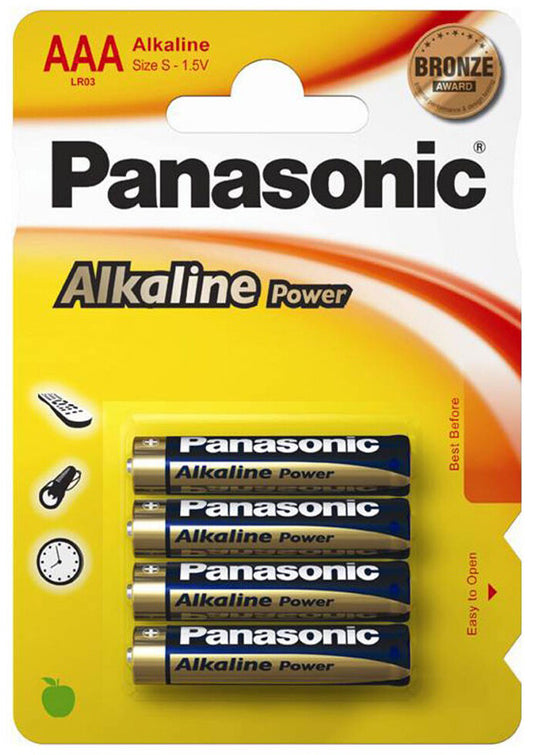 4X PILA ALKALINE POWER PANASONIC LR03 AAA 1.5V