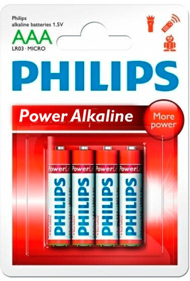 4 x PILA ALCALINA LR03 AAA PHILIPS
