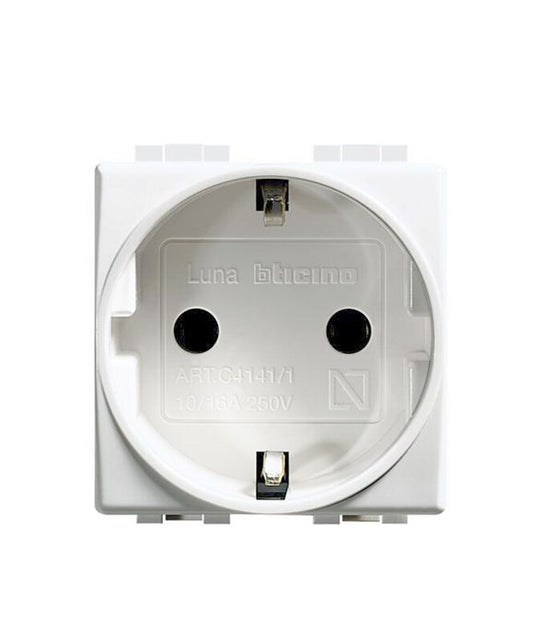 C4141 BASE BIPOLAR TTL CON OBTURADOR 16A BLANCO LUNA