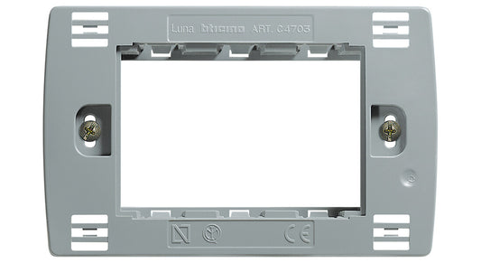 C4703 SOPORTE RECTANGULAR 3 MODULOS LUNA