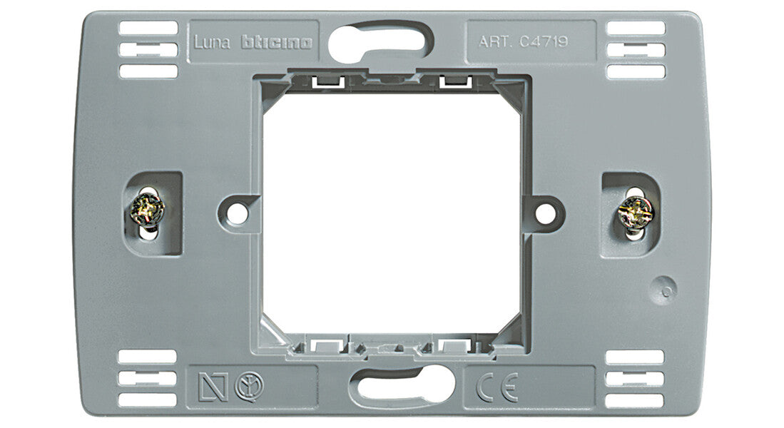 C4719 SOPORTE RECTANGULAR 2 MODULOS LUNA