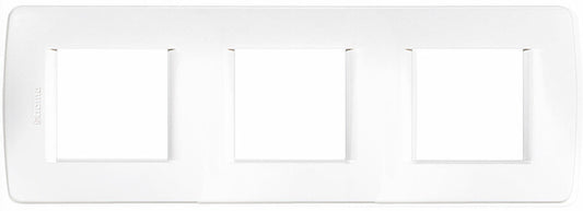 C4802/3BN PLATE FOR 6 MODULE BOX WHITE MOON