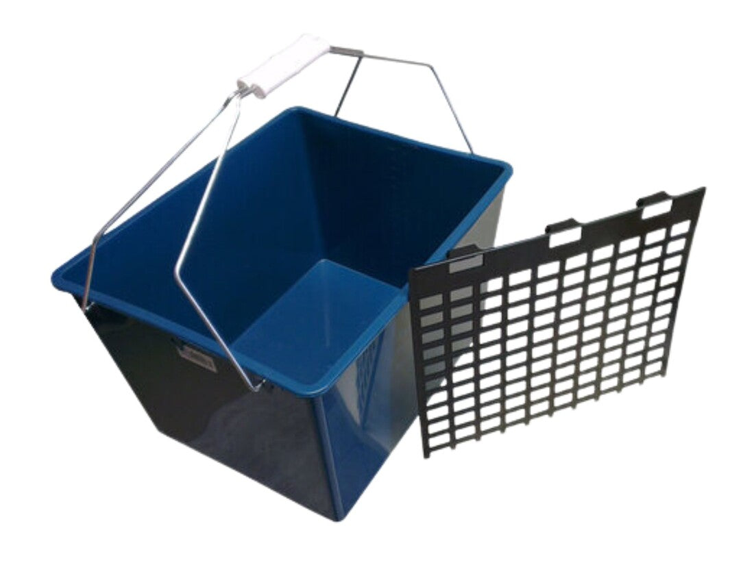 CUBO AZUL PINTURA 16 LITROS CON REJILLA + 2 ASAS
