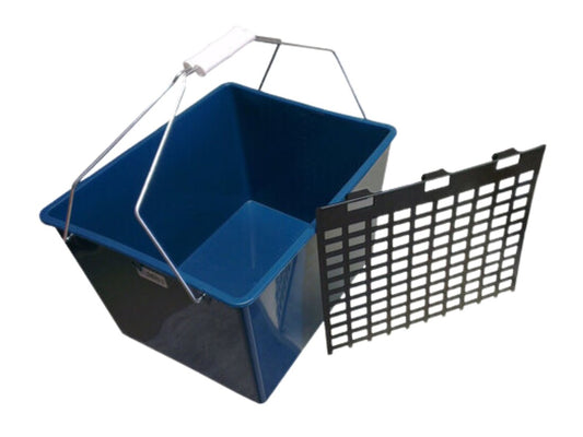 CUBO AZUL PINTURA 16 LITROS CON REJILLA + 2 ASAS