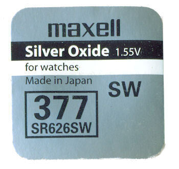 377 PILA MAXELL BOTON OXIDO DE PLATA RELOJ SR626SW