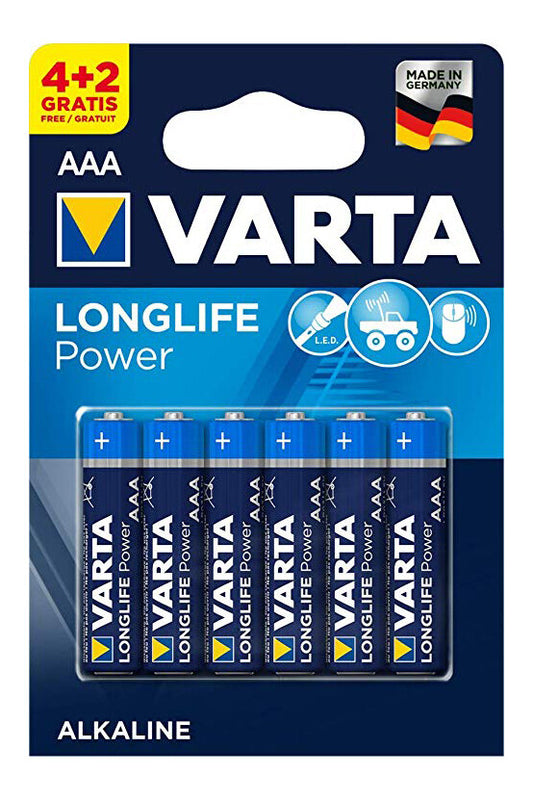 4903 BL 6ud PILA ALCALINA LR03 AAA VARTA LONGLIFE