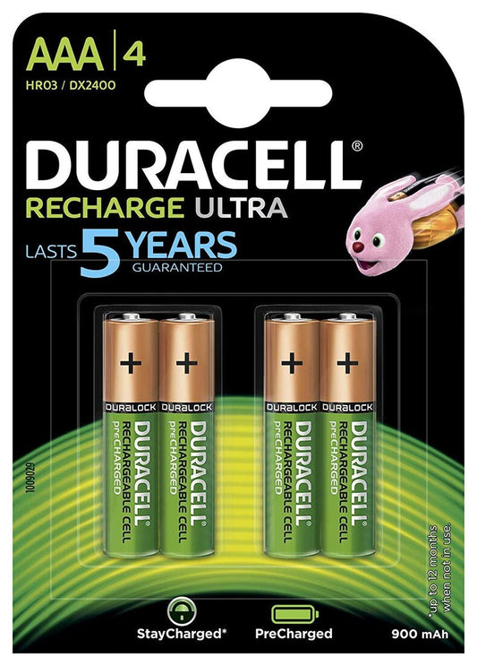 4 x PILA RECARGABLE R03 AAA DURACELL 1.2V