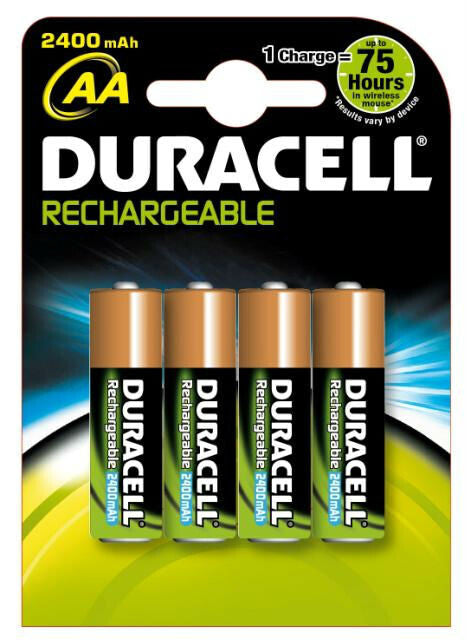 4 x PILA RECARGABLE R6 AA DURACELL 1.2V