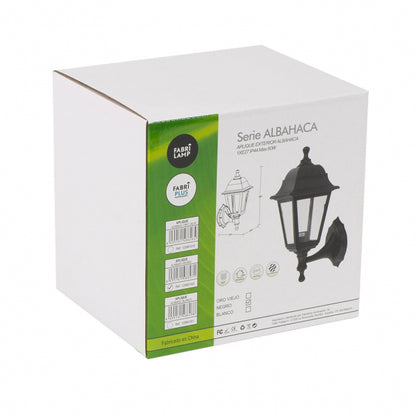 Aplique Exterior Albahaca 1xe27 Blanco Ip44 Policarbonato 35x15x19,7 Cm