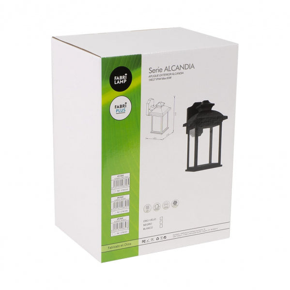 Aplique Exterior Alcandia 1xe27 Oro Viejo Ip44policarbonato 31x17x22,3 Cm