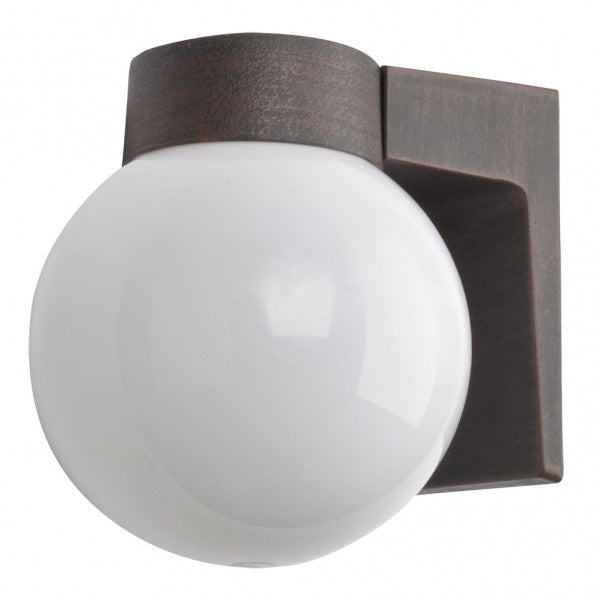 Aplique Exterior Aluminio Procyon 1xe27 Marron  18x15x18 Cm  Ip44