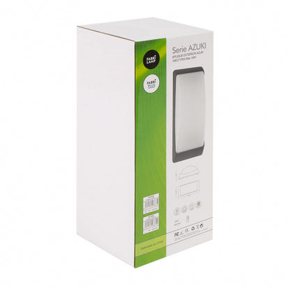 Aplique Exterior Azuki 1xe27 Negro Ip65 Policarbonato   12,9x32x13 Cm