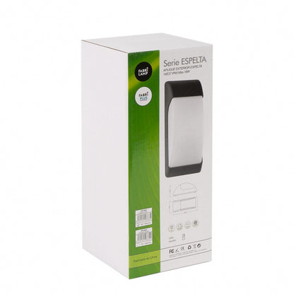 Aplique Exterior Espelta 1xe27 Negro Ip65 Policarbonato   32x12,9x13 Cm