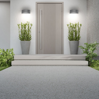 Aplique Exterior Kefir 1xe27 Gris Ip65 Policarbonato  13,2x32x13 Cm