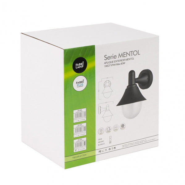 Aplique Exterior Mentol 1xe27 Blanco Ip44 Policarbonato   25x18,1x23,2 Cm