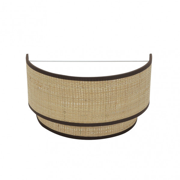 Aplique Roque 1xe27 Natural/marron 17x30x15 Cm