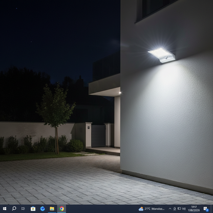 Aplique Solar LED 3W Sensor Crepuscular y Movimiento 4000K Blanco Ledvance