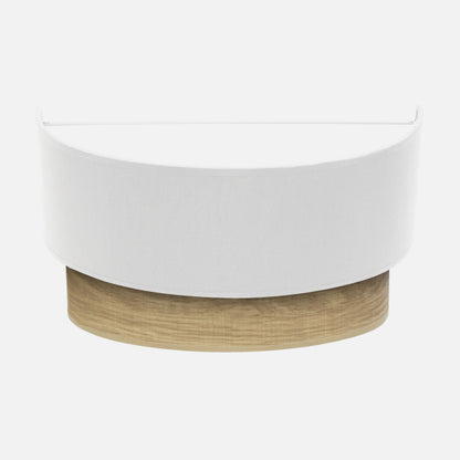 Aplique Tania 1xe27 Blanco/madera Clara 15x30x16 Cm