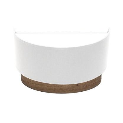 Aplique Tatiana 1xe27 Blanco-madera Oscura 17x30x15 Cm
