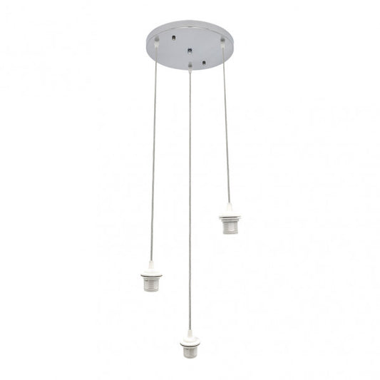 Armazon Plafon Nia 3xe27 Cromo Regx30x30cm