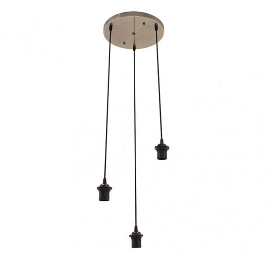 Armazon Plafon Nia 3xe27 Cuero Regx30x30cm