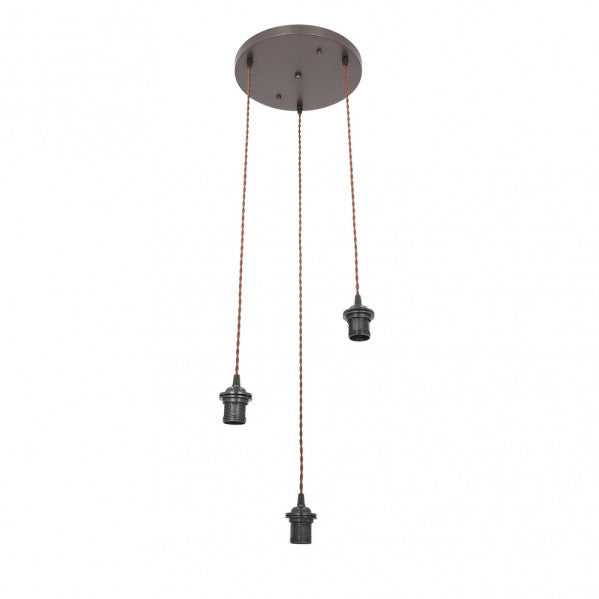 Armazon Plafon Nia 3xe27 Marron Regx30x30cm