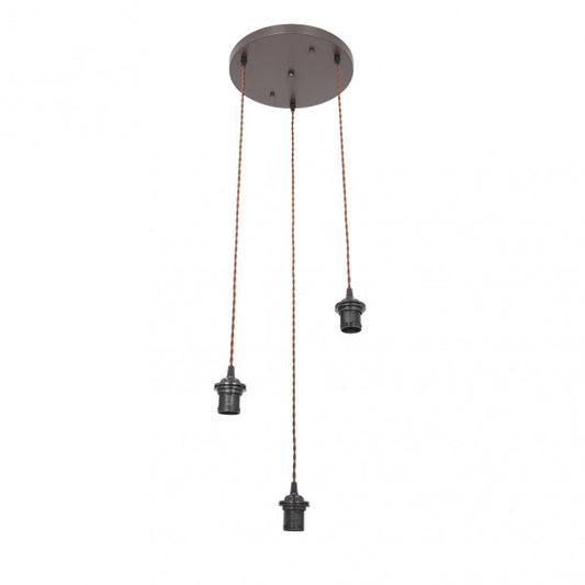Armazon Plafon Nia 3xe27 Marron Regx30x30cm