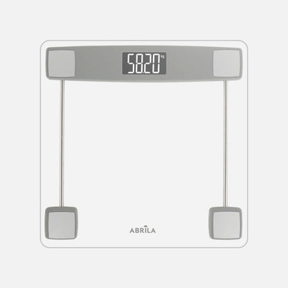Bascula Bath Adriel Cap.180kg Trasnparente Glass Temp5mm Display Lit/turn Automatic.I require 2,4x28x28cm