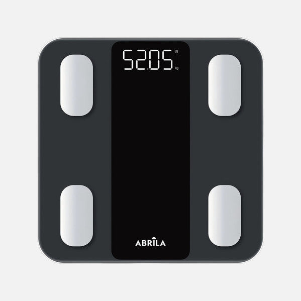 Bascula Bath Enola Cap.180kg Black Glass Temp5mm Display Analis15datos Memory Bluetooth 2,5x26x26cm