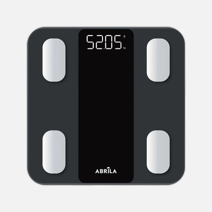 Bascula Bath Enola Cap.180kg Black Glass Temp5mm Display Analis15datos Memory Bluetooth 2,5x26x26cm