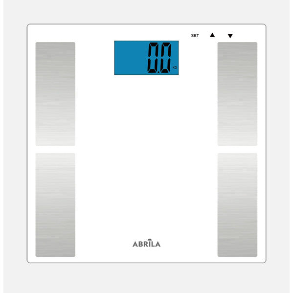 Bascula Bath Niyol Cap.150kg White Glass Temp6mm Imc Display Analis.memoria10perfiles 2x30x30cm