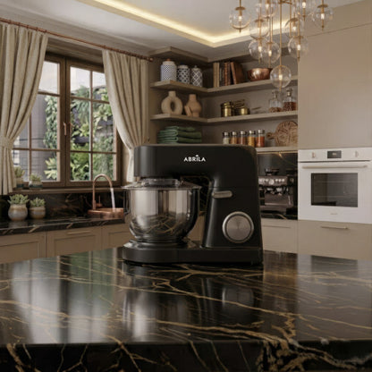 Batidora Amasadora Rocio Negra 1000w 6vel Bol5l Ac.inox.funcion Pulso,c/tapa,antidesliz.29,5x37x24cm