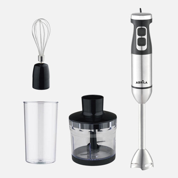 Batidora De Mano Onega 1700w Dc Negro/niquel 2vel. Ajustables Cuchillas Ac.inox.vaso+picador+batidor Desmontable 41,5x6,5x6,5cm