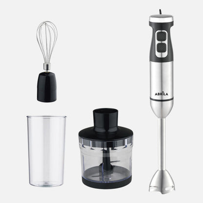 Batidora De Mano Onega 1700w Dc Negro/niquel 2vel. Ajustables Cuchillas Ac.inox.vaso+picador+batidor Desmontable 41,5x6,5x6,5cm