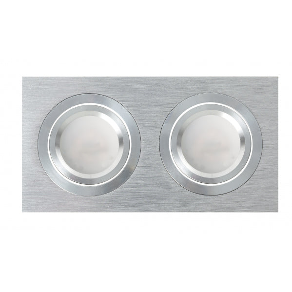 Batten light Spotlight Bed Alumini/chrome 2xgu10 Included 12w 4000k 1200lm 17,5x9x2 Androide