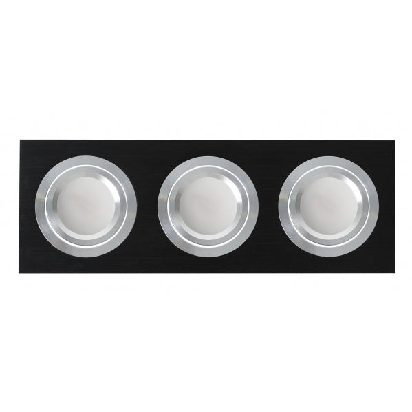 Batten light Spotlight Bed Black/cro 3xgu10 Included 18w 4000k 1800lm 26x9x2 Androide