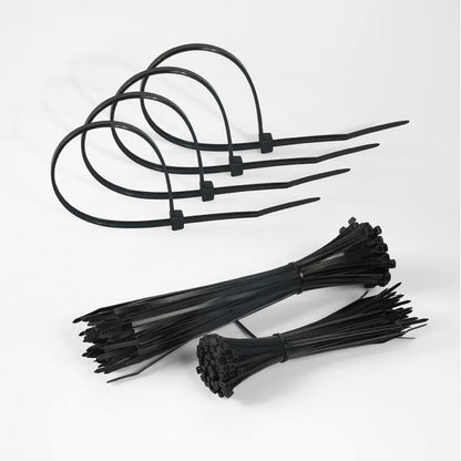 Bolsa 100 Bridas Util Negras 2,5x200mm 100% Nylon 66 Resistentes Y Duraderas
