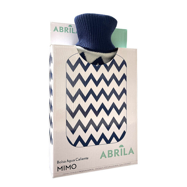 Bolsa Agua Caliente Mimo 1,7l Forro Azul Borlon 20x32x4 Cm Flexible Y Agradable Al Tacto