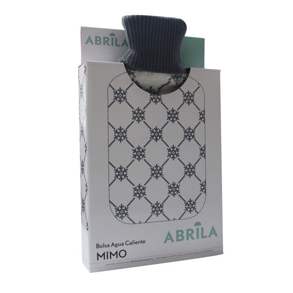 Bolsa Agua Caliente Mimo 1,7l Forro Bla/gris Copos  20x32x4 Cm Flexible Y Agradable Al Tacto