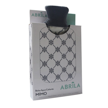 Bolsa Agua Caliente Mimo 1,7l Forro Bla/gris Copos  20x32x4 Cm Flexible Y Agradable Al Tacto